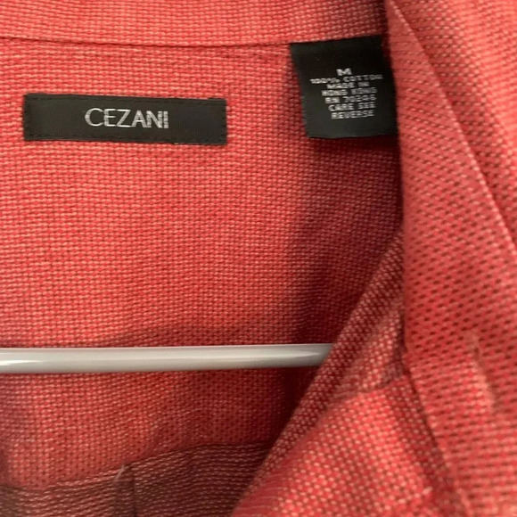 Red Cotton Button-Up - Picture 3 of 4